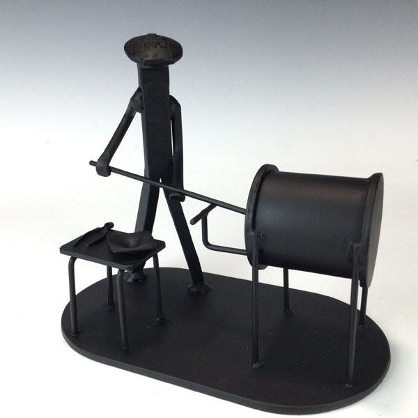 Glassblower w/Glory Hole Railroad Spike - Image 2